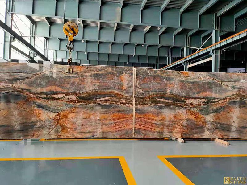 Red exotic granite slabs