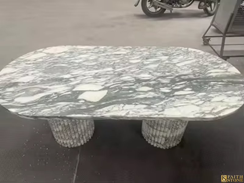  Arabescato Venato White Marble table