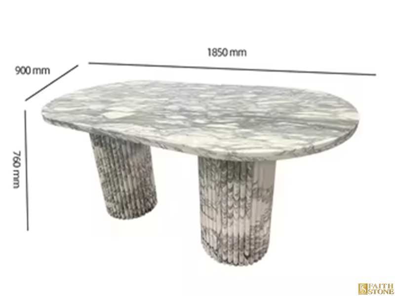  Arabescato Venato White Marble table