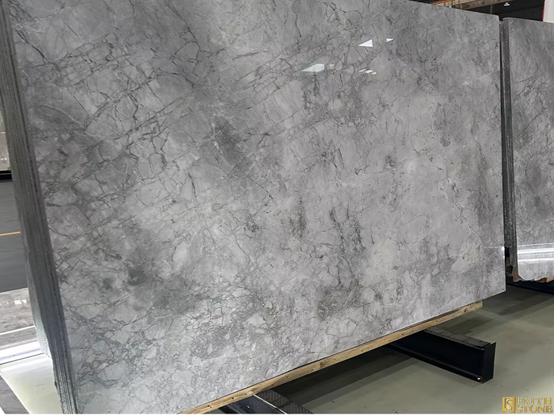 Luxury Brazilian Arabescato Grey Marble Slab 