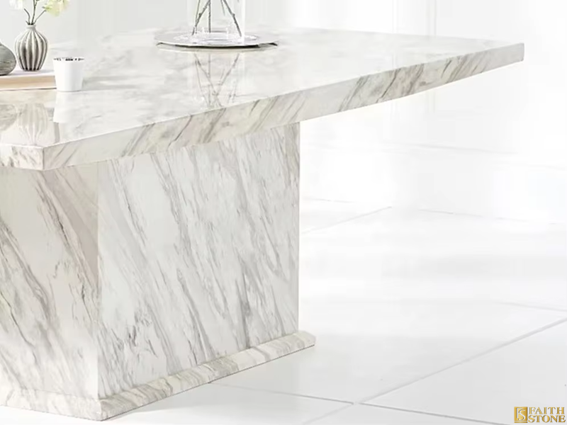 Volakas Marble Dining Tables With Chair