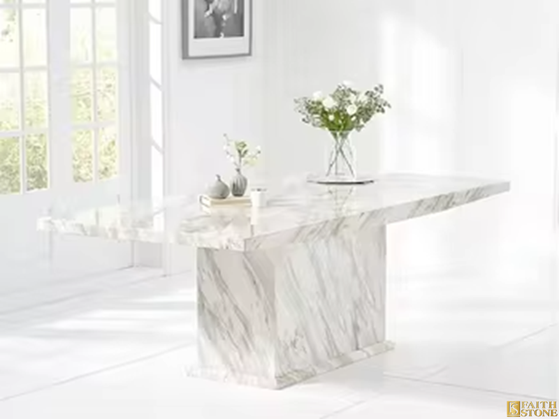 Volakas Marble Dining Tables With Chair